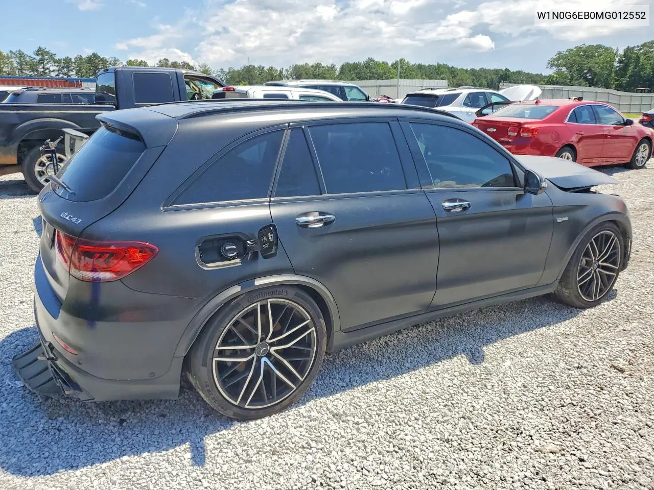 2021 Mercedes-Benz Glc 43 4Matic Amg VIN: W1N0G6EB0MG012552 Lot: 60571776