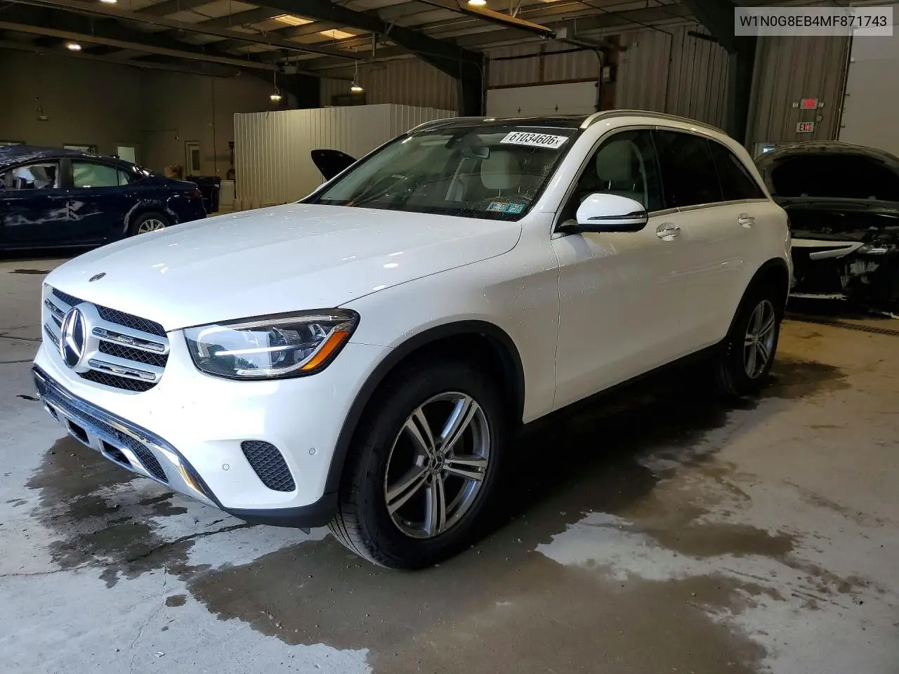 2021 Mercedes-Benz Glc 300 4Matic VIN: W1N0G8EB4MF871743 Lot: 61034606