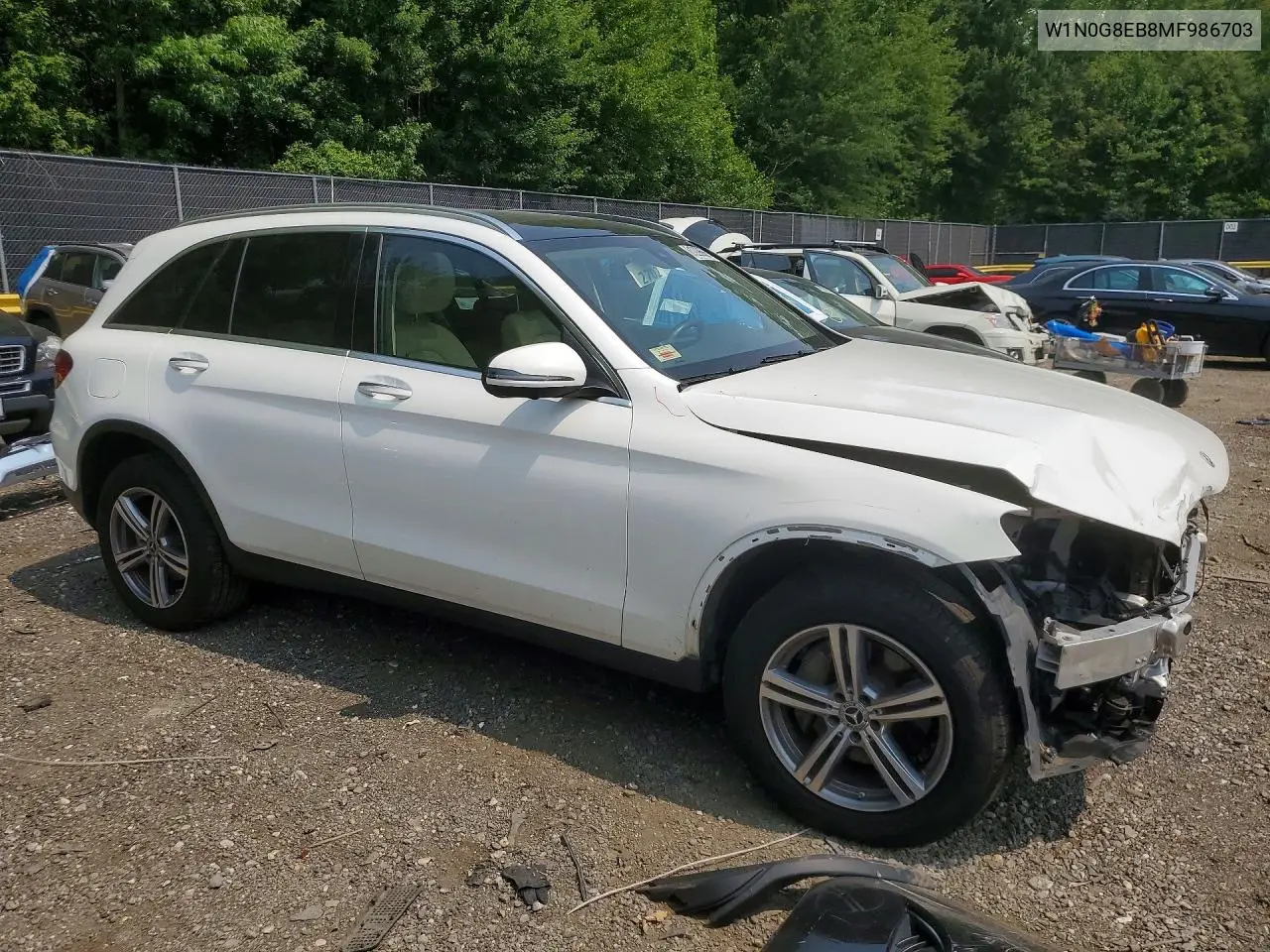 2021 Mercedes-Benz Glc 300 4Matic VIN: W1N0G8EB8MF986703 Lot: 61229686