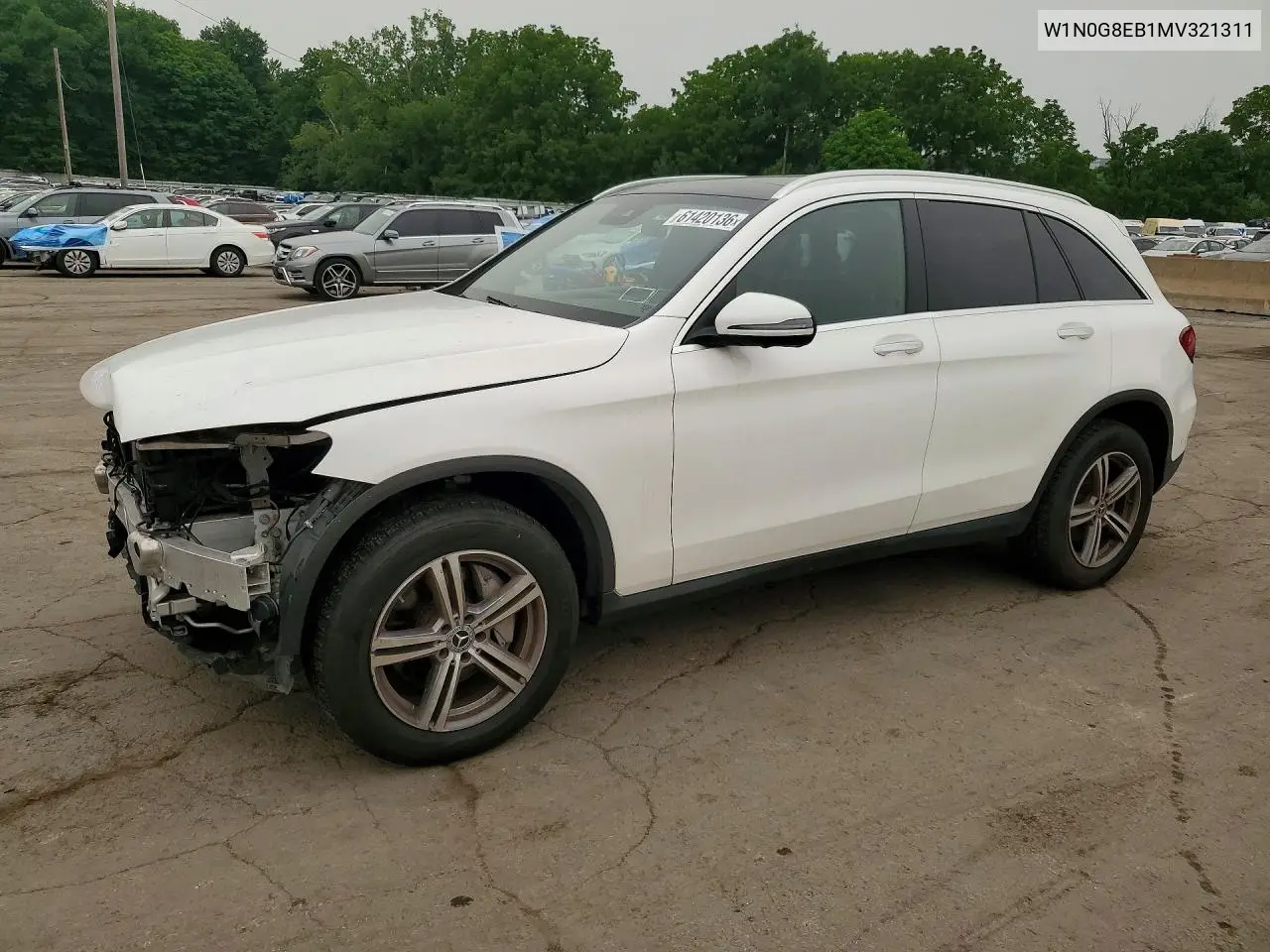 2021 Mercedes-Benz Glc 300 4Matic VIN: W1N0G8EB1MV321311 Lot: 61420136