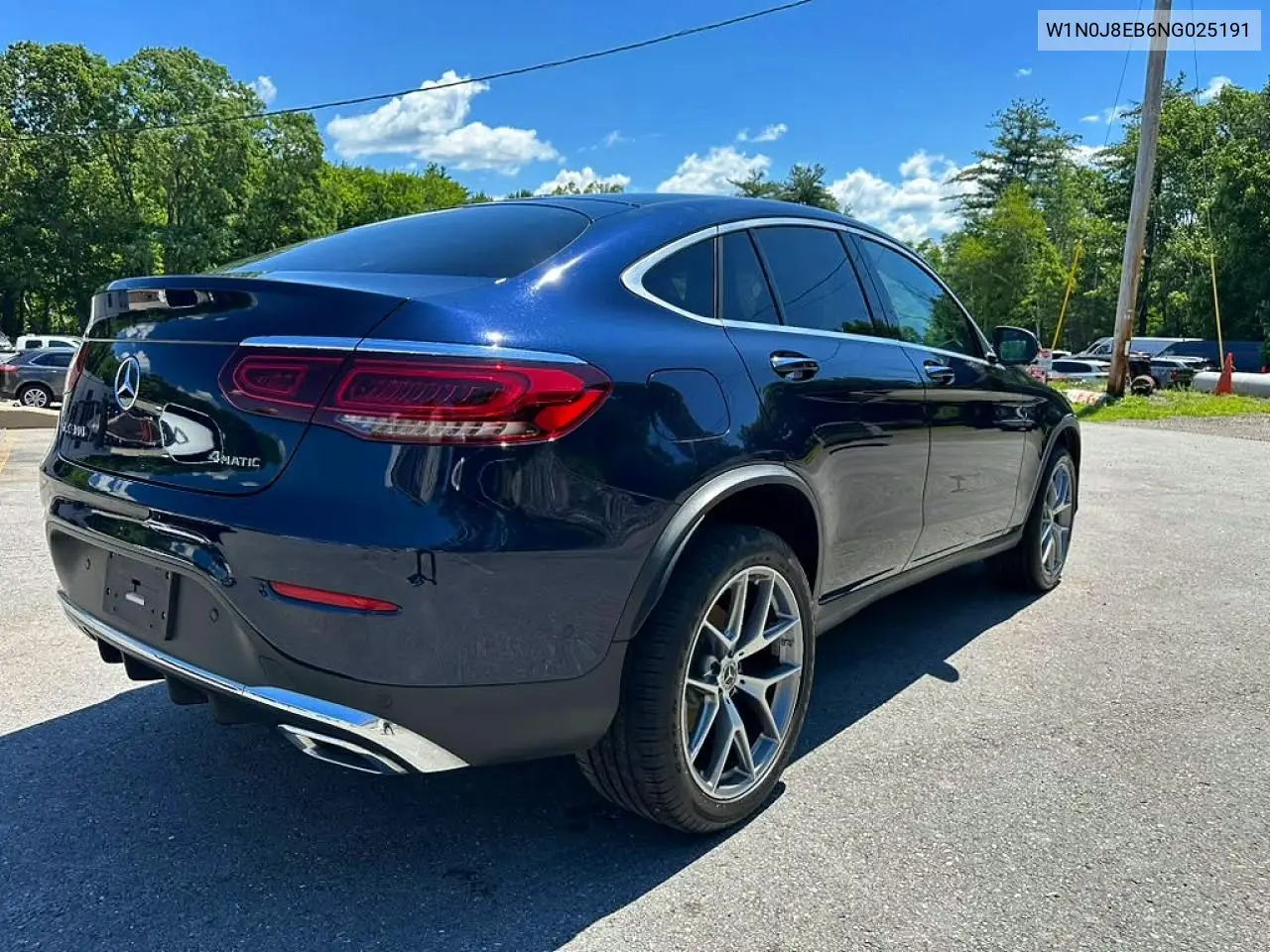 2022 Mercedes-Benz Glc Coupe 300 4Matic VIN: W1N0J8EB6NG025191 Lot: 57191356