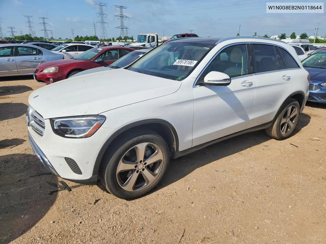 2022 Mercedes-Benz Glc 300 4Matic VIN: W1N0G8EB2NG118644 Lot: 58978186