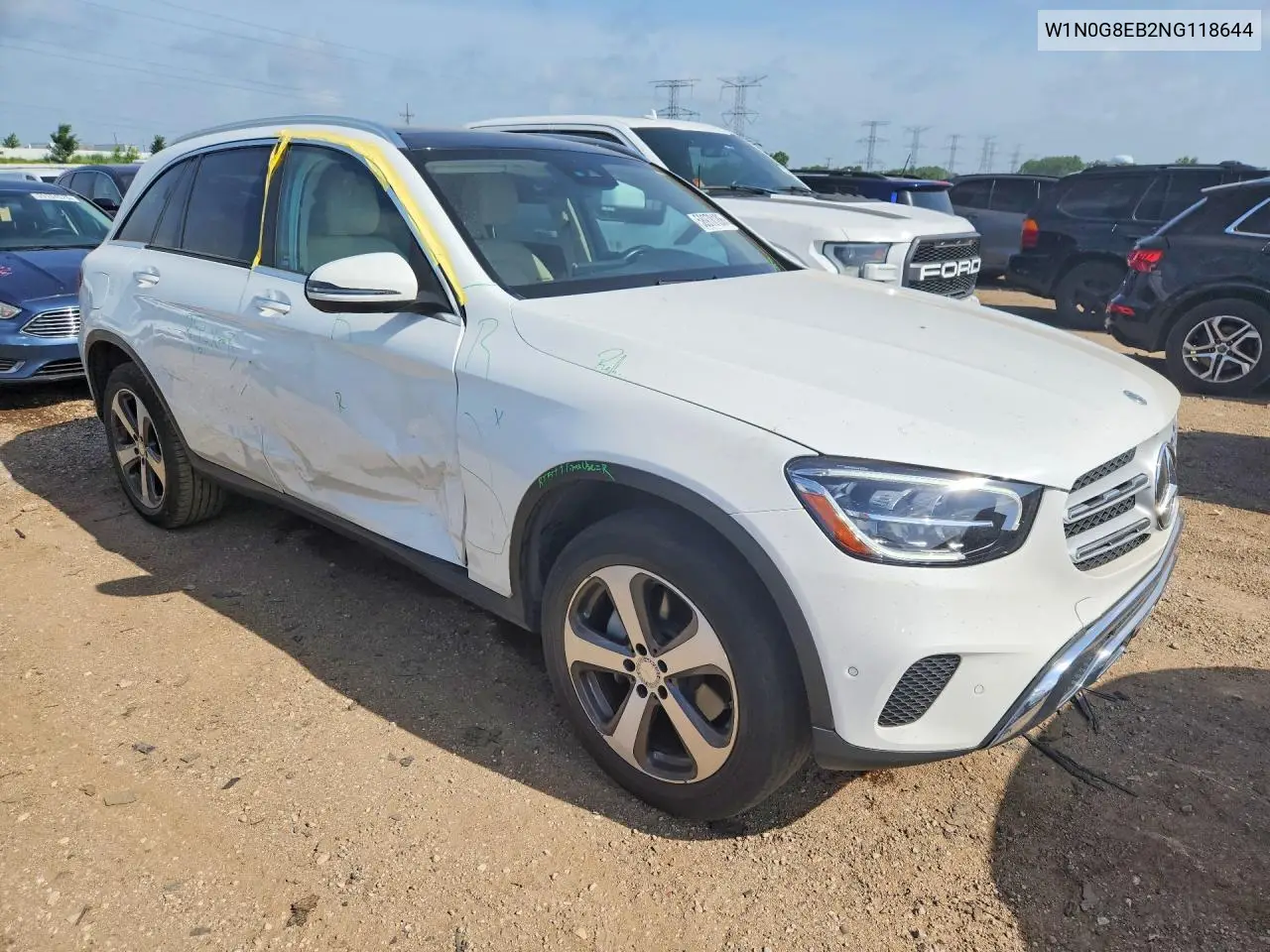 2022 Mercedes-Benz Glc 300 4Matic VIN: W1N0G8EB2NG118644 Lot: 58978186