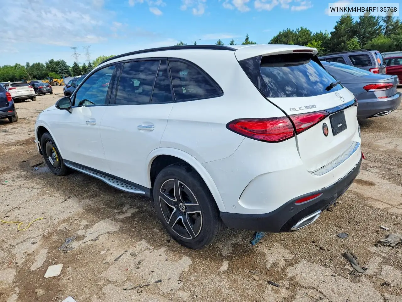 2024 Mercedes-Benz Glc 300 4Matic VIN: W1NKM4HB4RF135768 Lot: 58379736