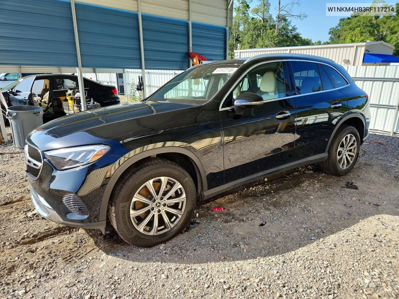 2024 Mercedes-Benz Glc 300 4Matic VIN: W1NKM4HB3RF117214 Lot: 61572116