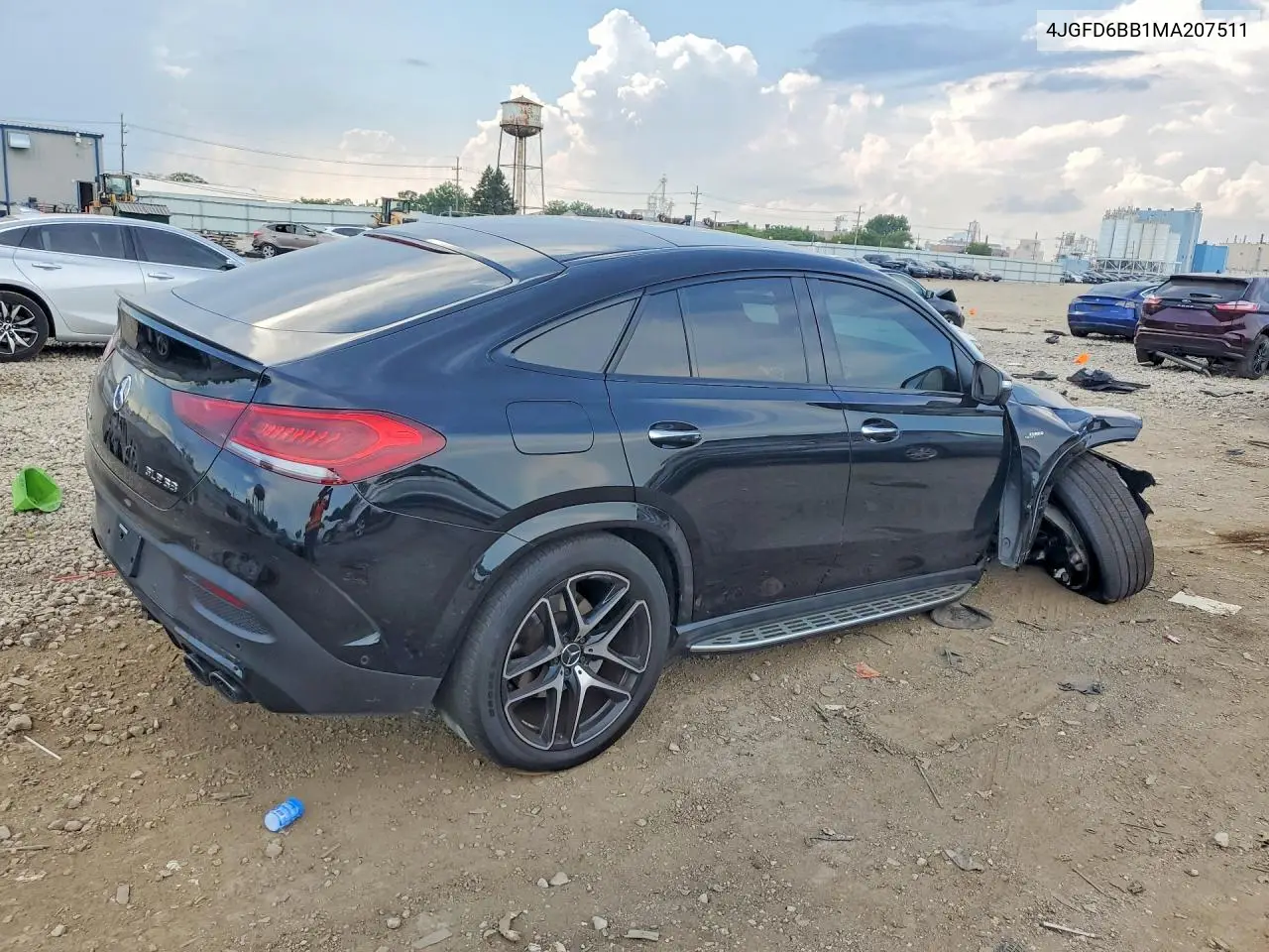 2021 Mercedes-Benz Gle Coupe Amg 53 4Matic VIN: 4JGFD6BB1MA207511 Lot: 60525936