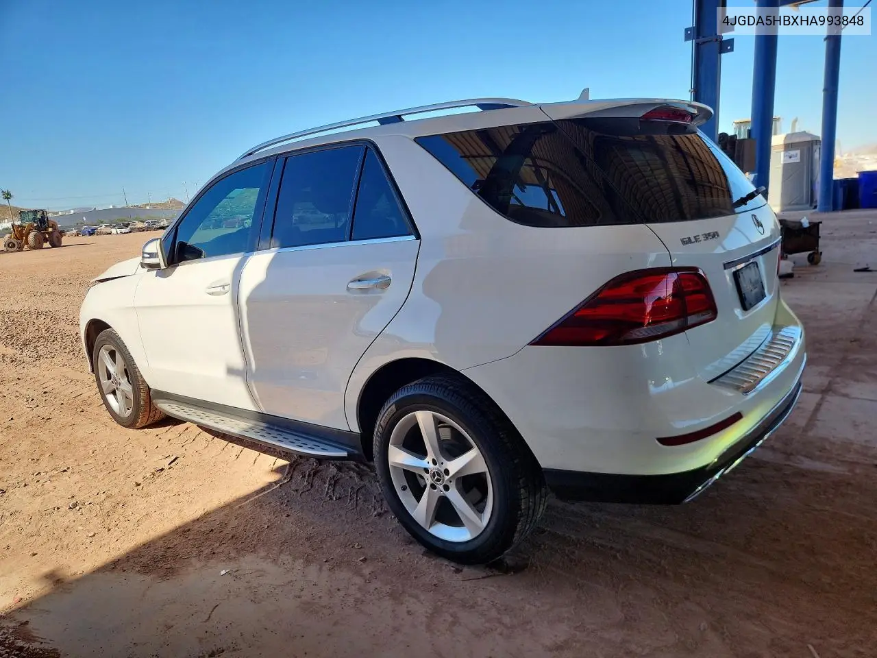 2017 Mercedes-Benz Gle 350 4Matic VIN: 4JGDA5HBXHA993848 Lot: 57440766