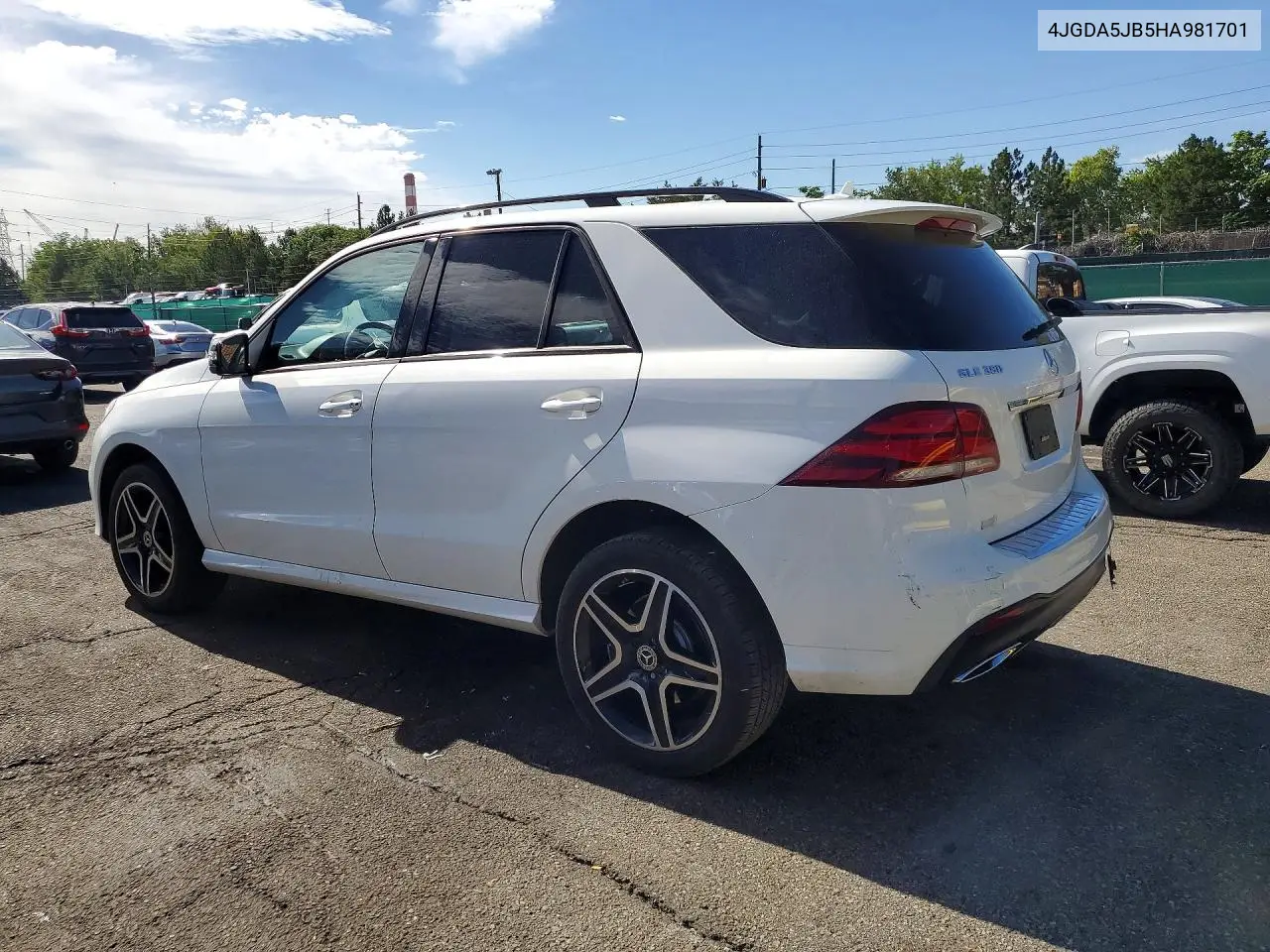 2017 Mercedes-Benz Gle 350 VIN: 4JGDA5JB5HA981701 Lot: 60326276