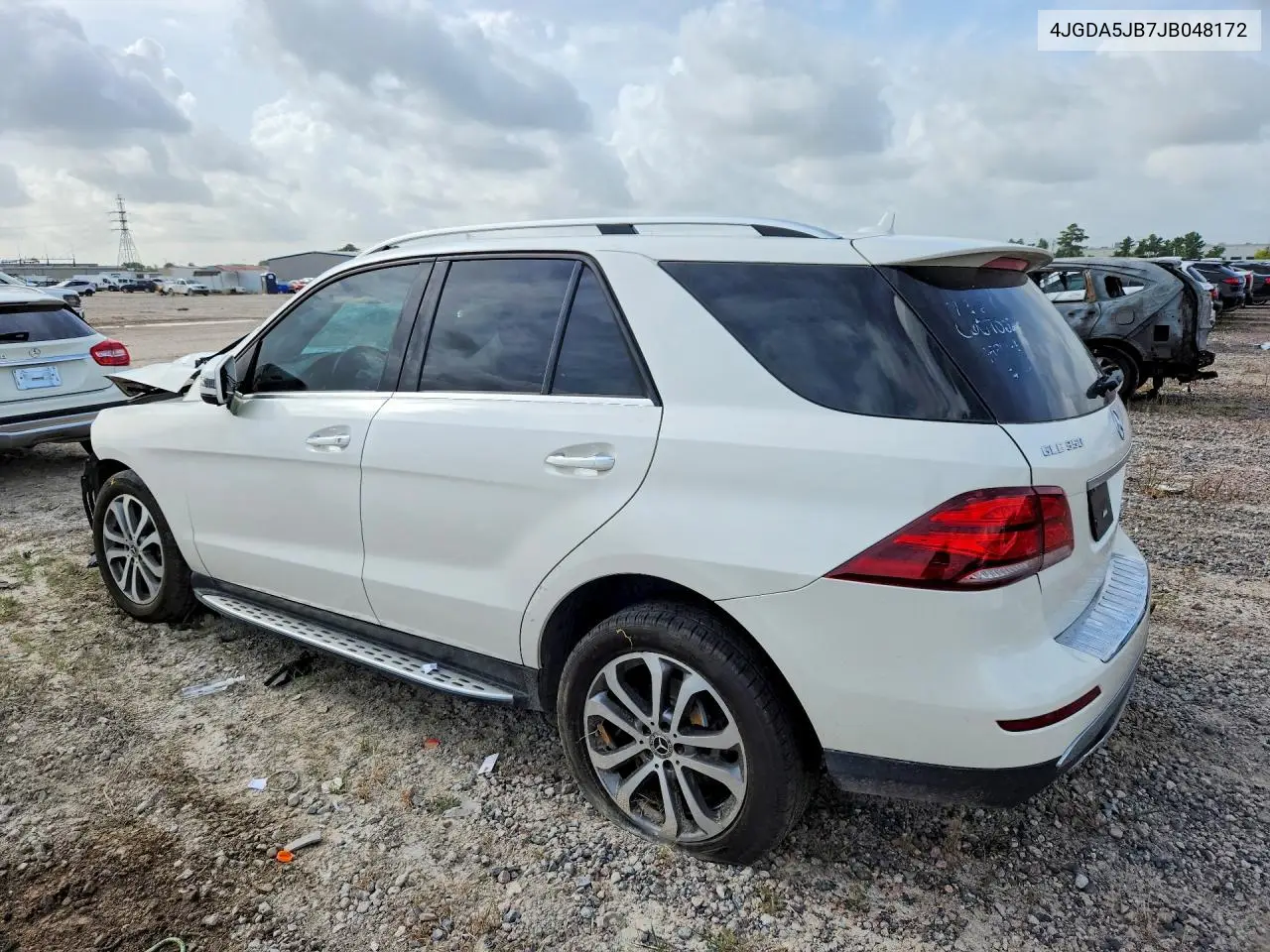 2018 Mercedes-Benz Gle 350 VIN: 4JGDA5JB7JB048172 Lot: 60799616