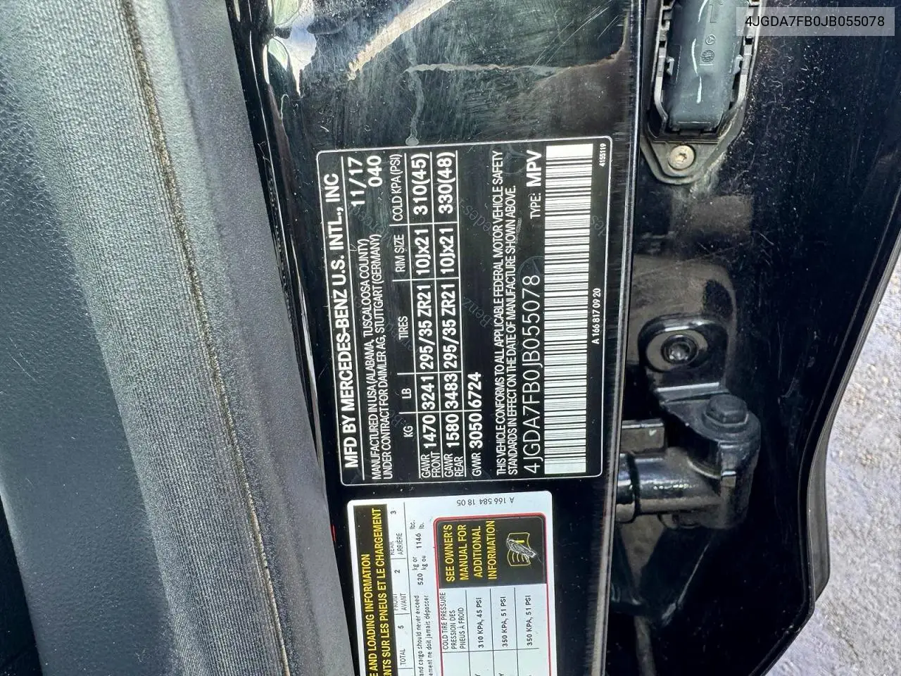 4JGDA7FB0JB055078 2018 Mercedes-Benz Gle 63 Amg-S 4Matic