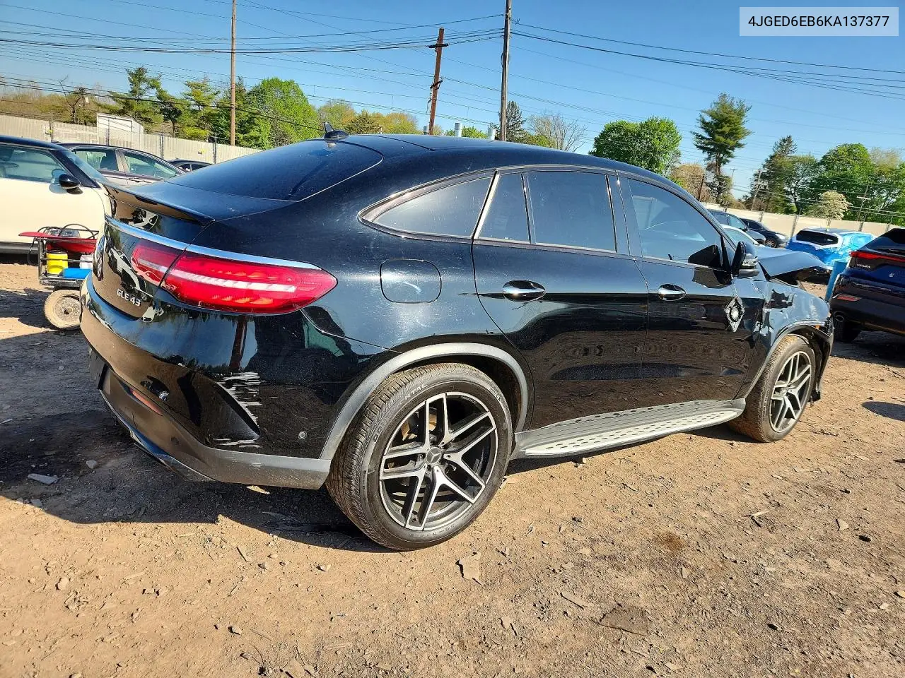 2019 Mercedes-Benz Gle Coupe 43 Amg VIN: 4JGED6EB6KA137377 Lot: 50346536