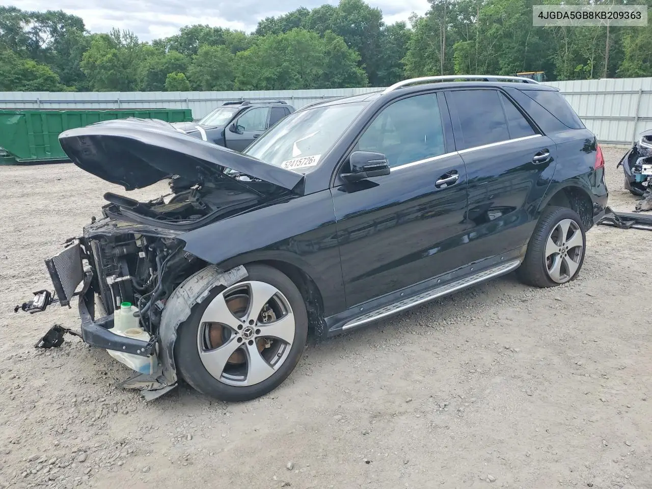 2019 Mercedes-Benz Gle 400 4Matic VIN: 4JGDA5GB8KB209363 Lot: 52415726