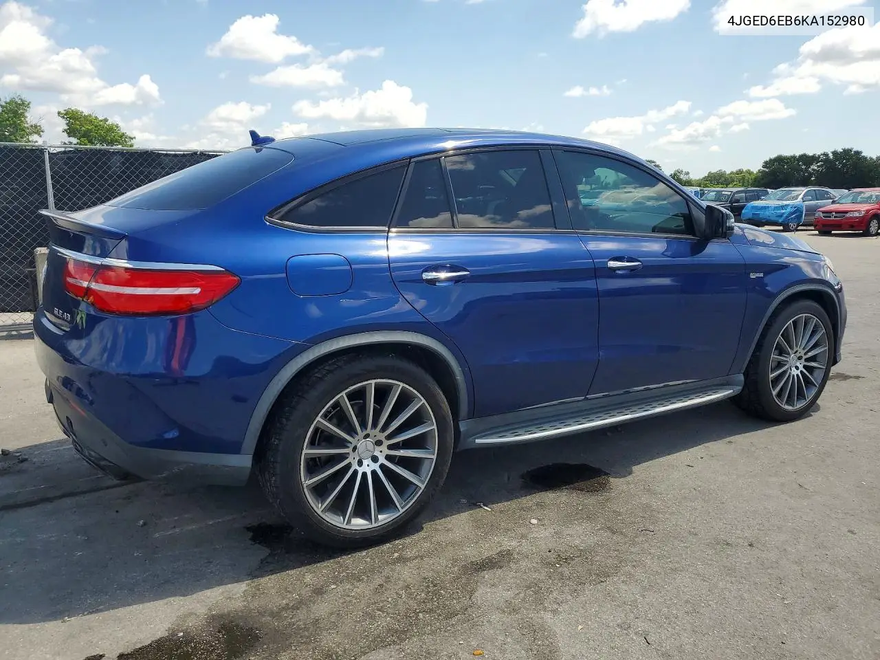 2019 Mercedes-Benz Gle Coupe 43 Amg VIN: 4JGED6EB6KA152980 Lot: 58088086