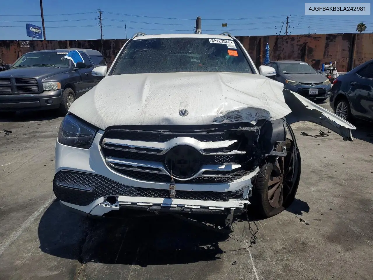 2020 Mercedes-Benz Gle 350 4Matic VIN: 4JGFB4KB3LA242981 Lot: 59222966