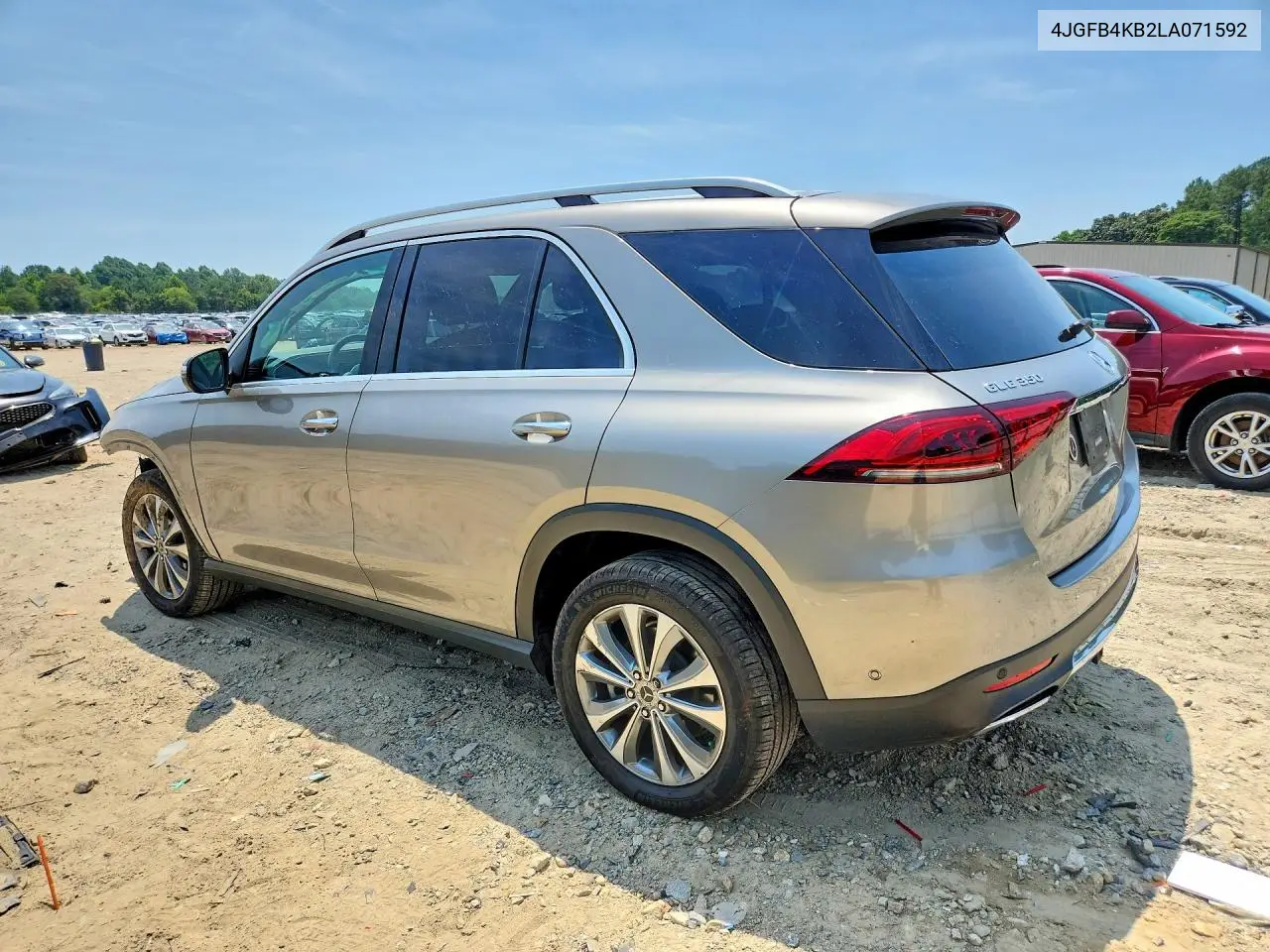2020 Mercedes-Benz Gle 350 4Matic VIN: 4JGFB4KB2LA071592 Lot: 61301826
