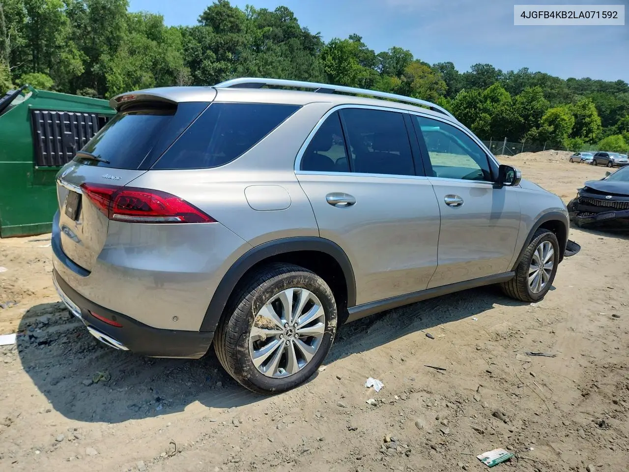 2020 Mercedes-Benz Gle 350 4Matic VIN: 4JGFB4KB2LA071592 Lot: 61301826