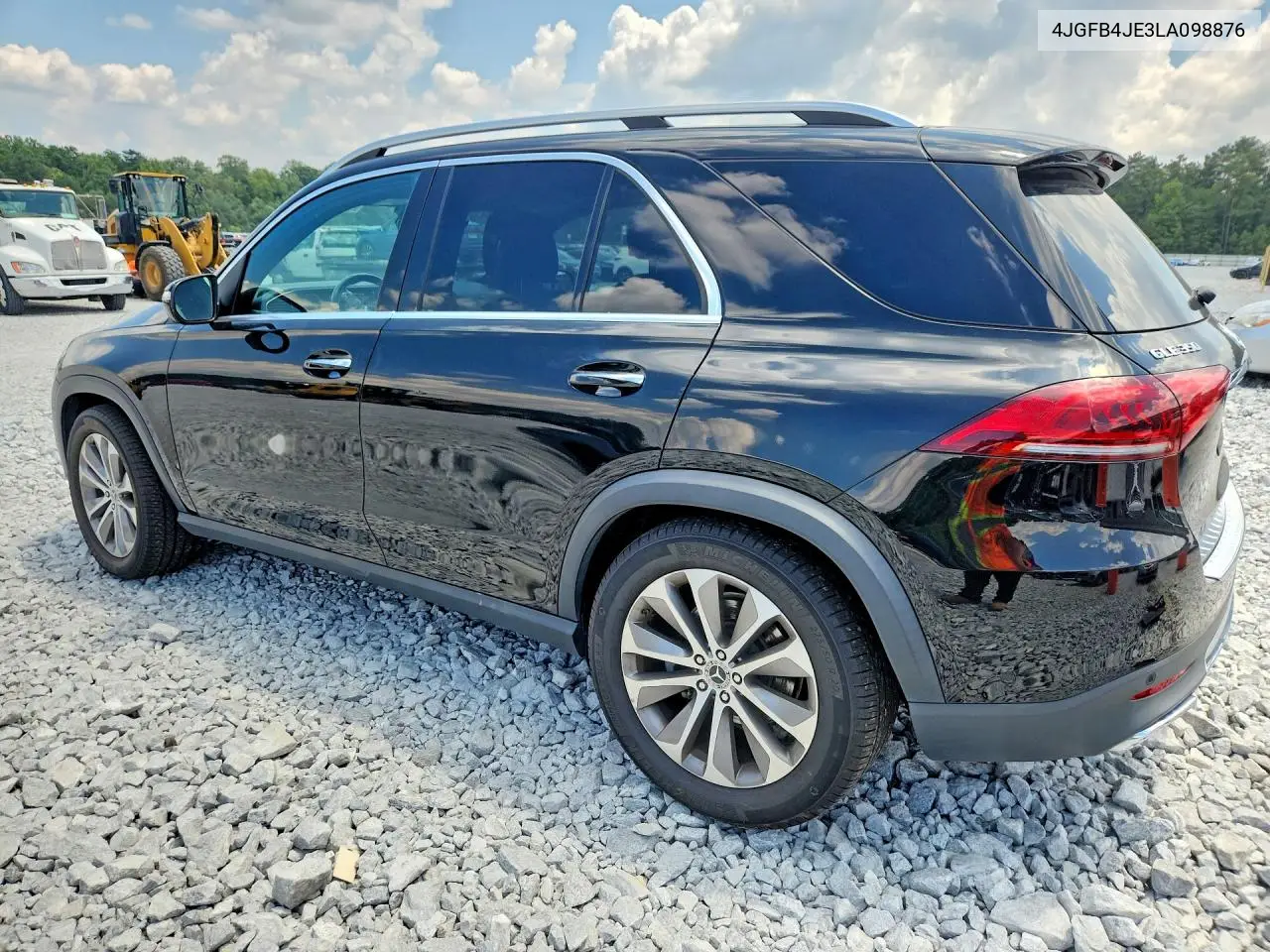 2020 Mercedes-Benz Gle 350 VIN: 4JGFB4JE3LA098876 Lot: 61343856