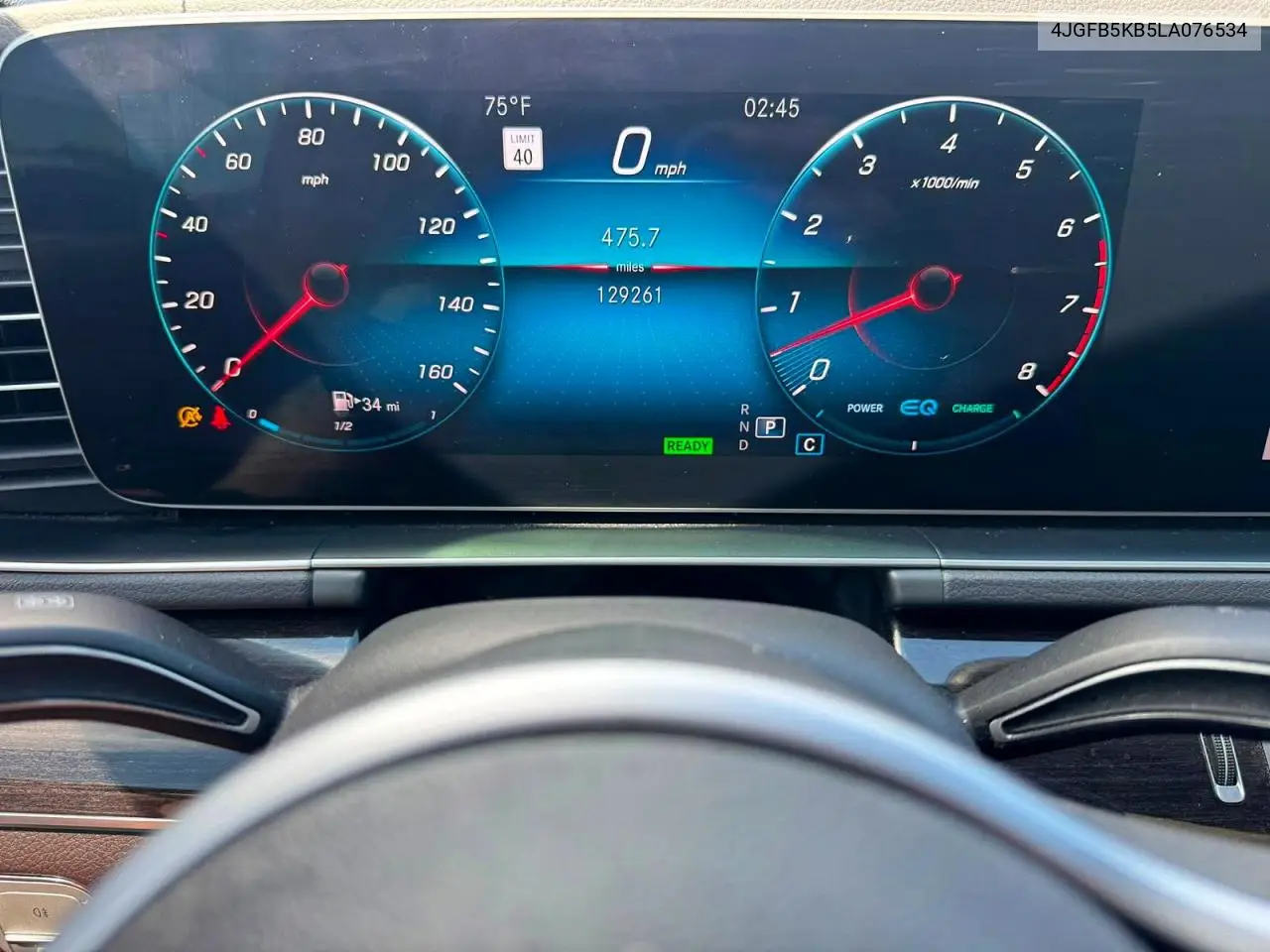 2020 Mercedes-Benz Gle 450 4Matic VIN: 4JGFB5KB5LA076534 Lot: 62321436