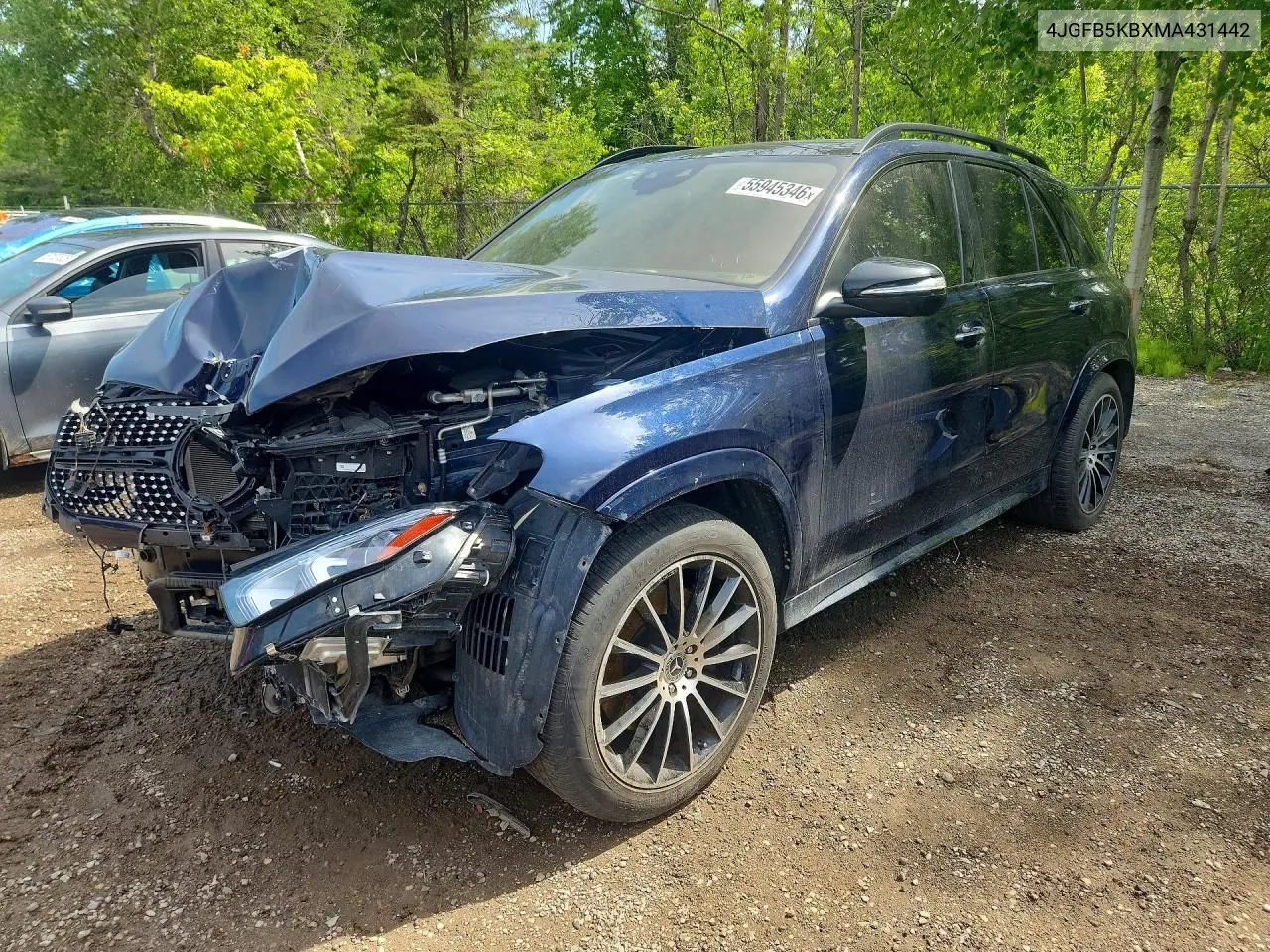 2021 Mercedes-Benz Gle 450 4Matic VIN: 4JGFB5KBXMA431442 Lot: 55945346