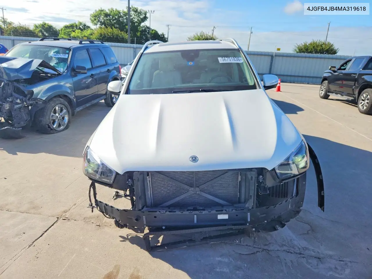 2021 Mercedes-Benz Gle 350 VIN: 4JGFB4JB4MA319618 Lot: 56751836