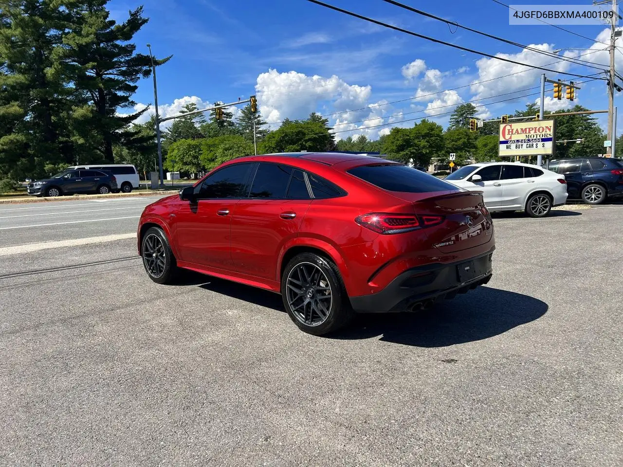 2021 Mercedes-Benz Gle Coupe Amg 53 4Matic VIN: 4JGFD6BBXMA400109 Lot: 58021916