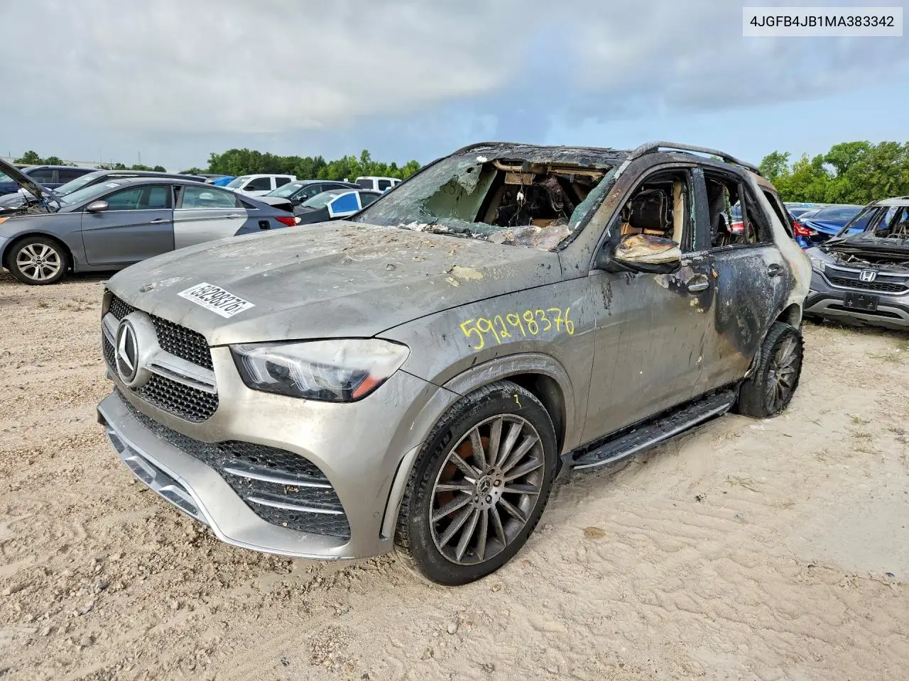 2021 Mercedes-Benz Gle 350 VIN: 4JGFB4JB1MA383342 Lot: 59298376