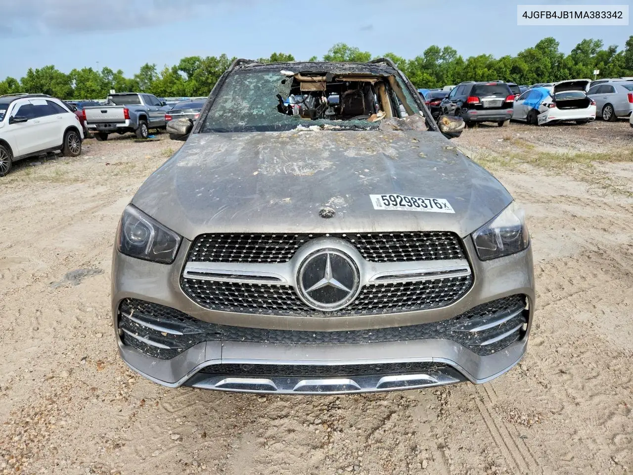 2021 Mercedes-Benz Gle 350 VIN: 4JGFB4JB1MA383342 Lot: 59298376
