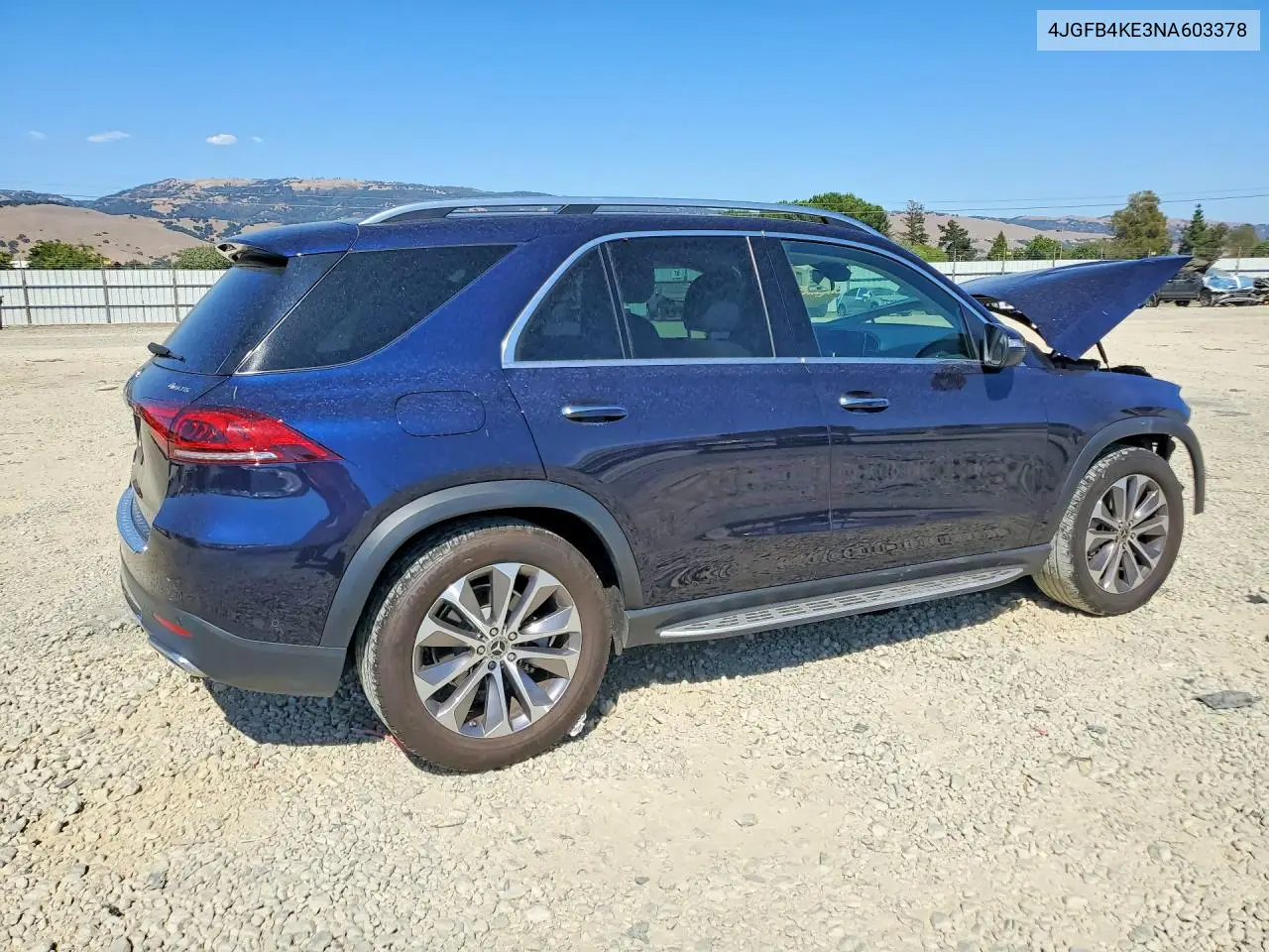 2022 Mercedes-Benz Gle 350 4Matic VIN: 4JGFB4KE3NA603378 Lot: 61056326