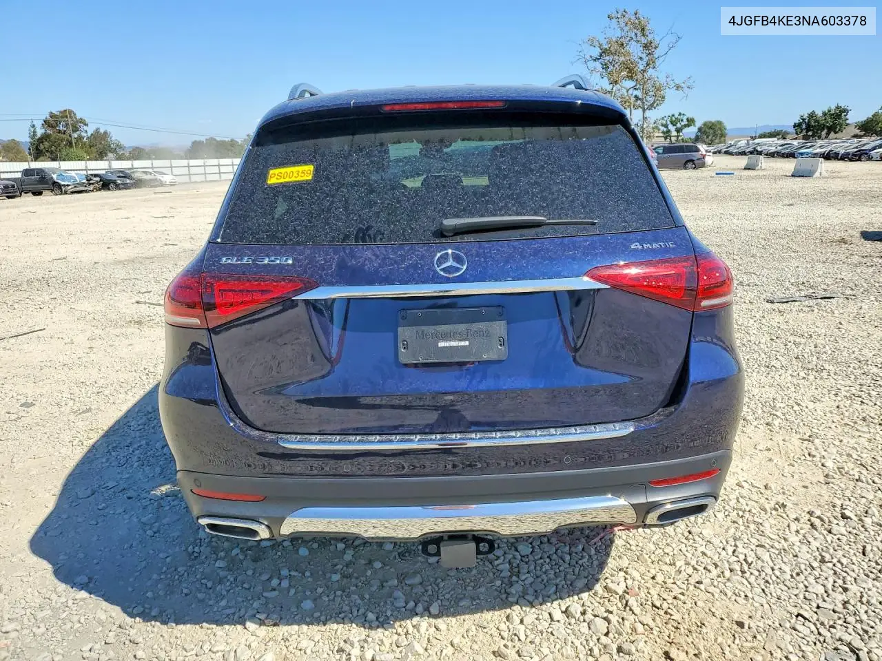 2022 Mercedes-Benz Gle 350 4Matic VIN: 4JGFB4KE3NA603378 Lot: 61056326