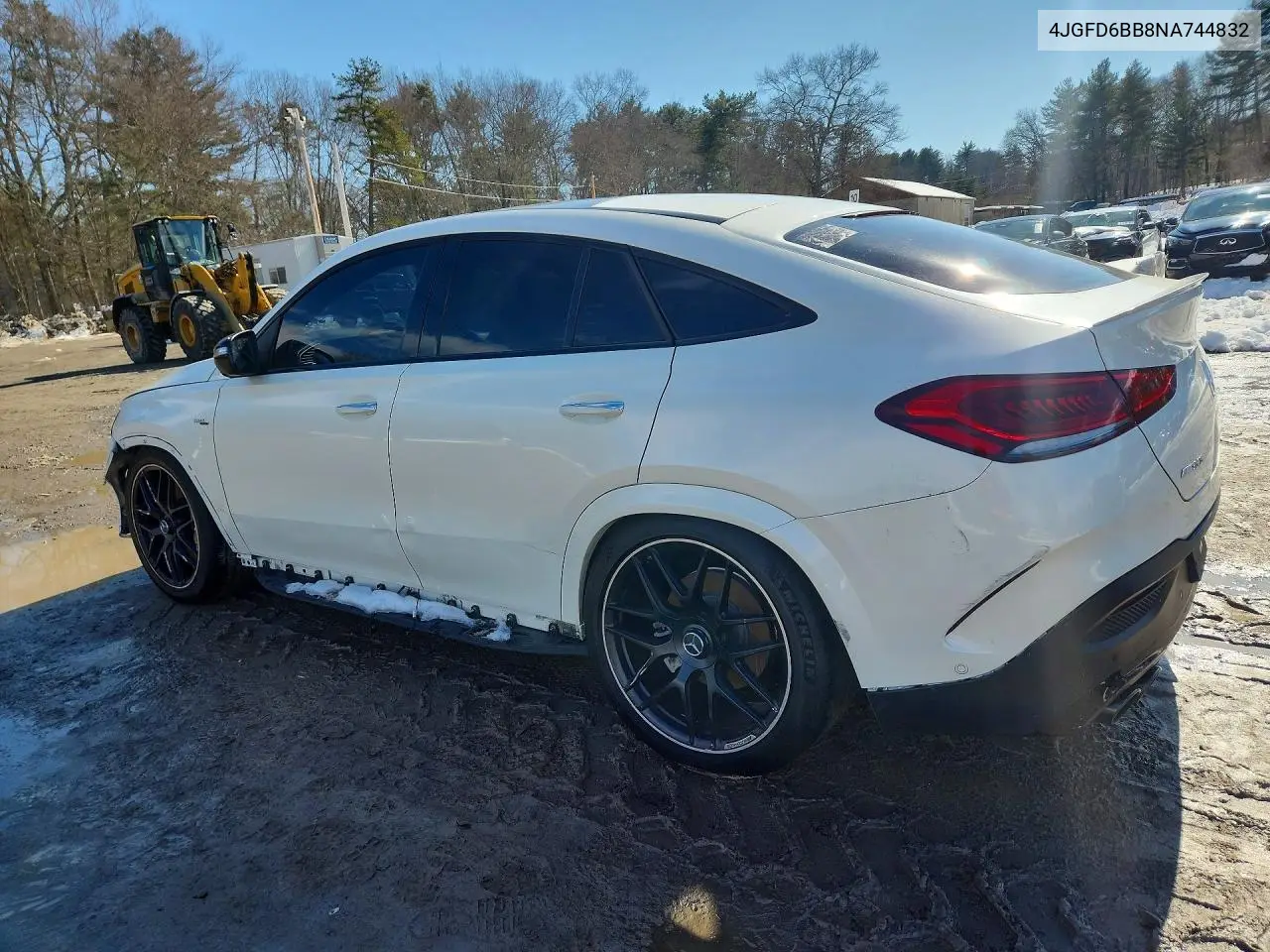 2022 Mercedes-Benz Gle Coupe Amg 53 4Matic VIN: 4JGFD6BB8NA744832 Lot: 76187645