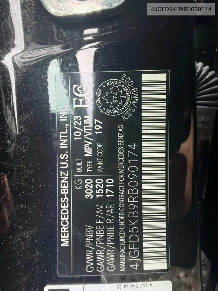 2024 Mercedes-Benz Gle Coupe 450 4Matic VIN: 4JGFD5KB9RB090174 Lot: 58160216