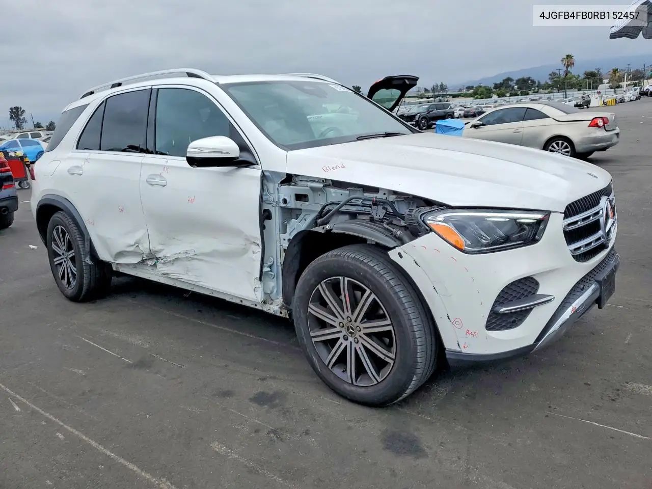 2024 Mercedes-Benz Gle 350 4Matic VIN: 4JGFB4FB0RB152457 Lot: 59709856