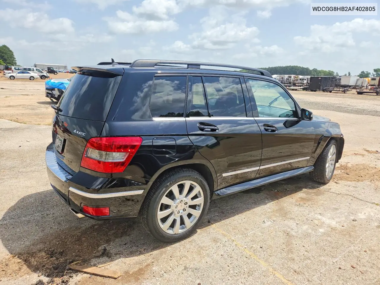 2010 Mercedes-Benz Glk 350 4Matic VIN: WDCGG8HB2AF402805 Lot: 58933216
