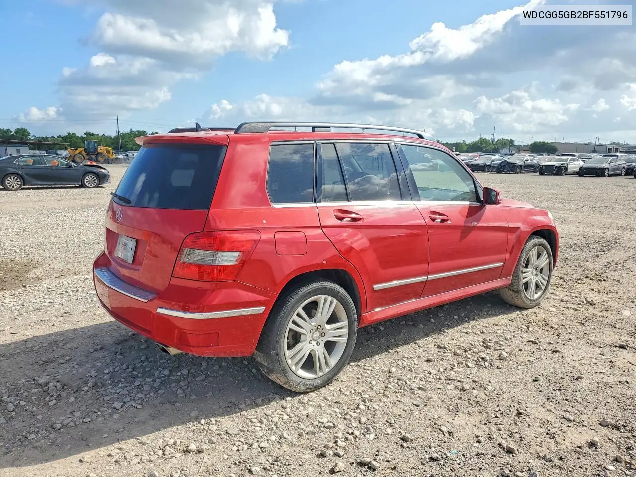 2011 Mercedes-Benz Glk 350 VIN: WDCGG5GB2BF551796 Lot: 56968596