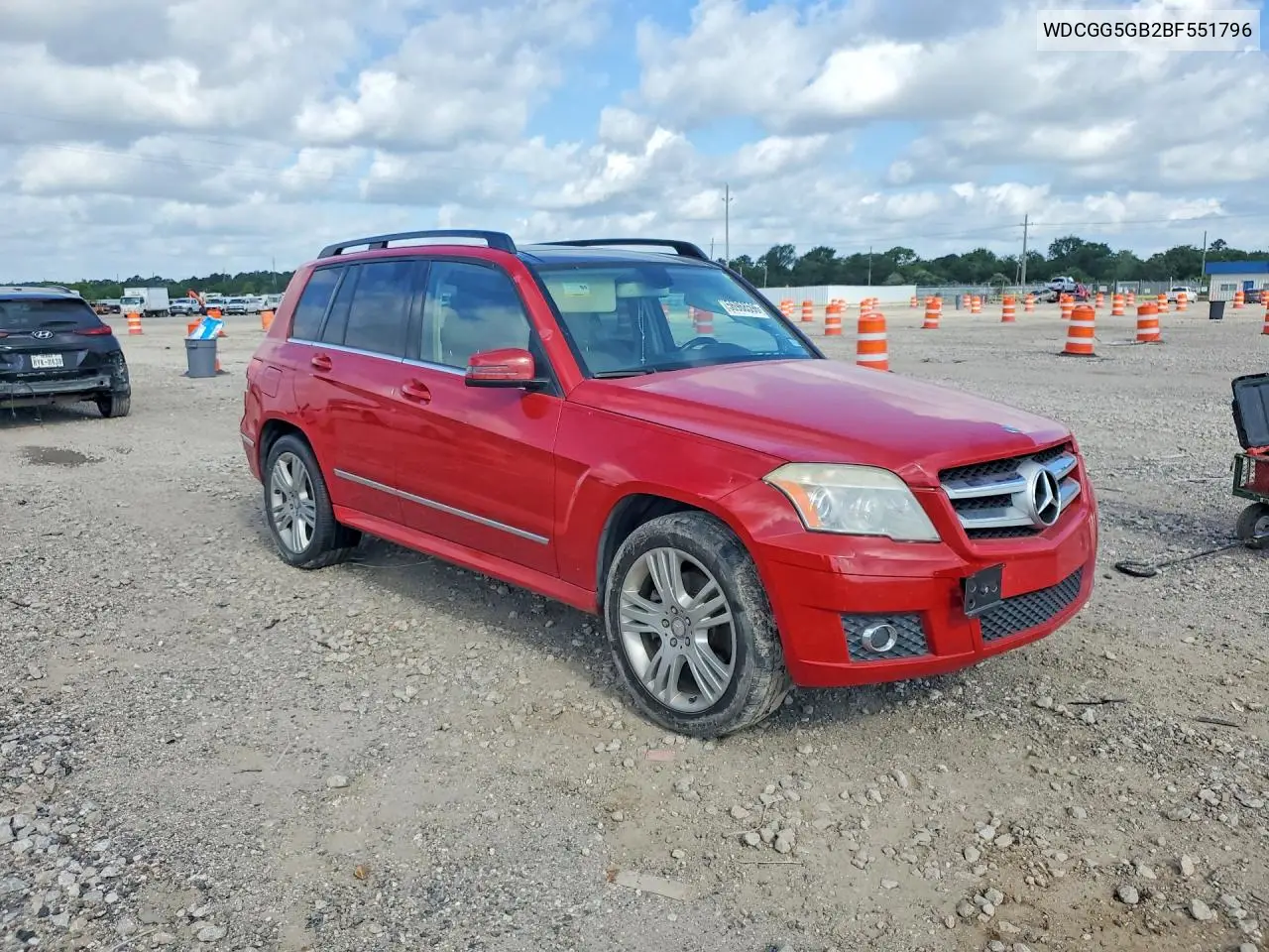 2011 Mercedes-Benz Glk 350 VIN: WDCGG5GB2BF551796 Lot: 56968596