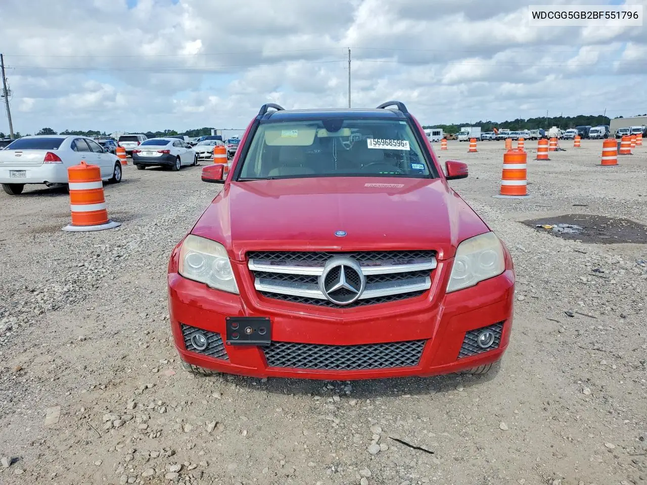 2011 Mercedes-Benz Glk 350 VIN: WDCGG5GB2BF551796 Lot: 56968596