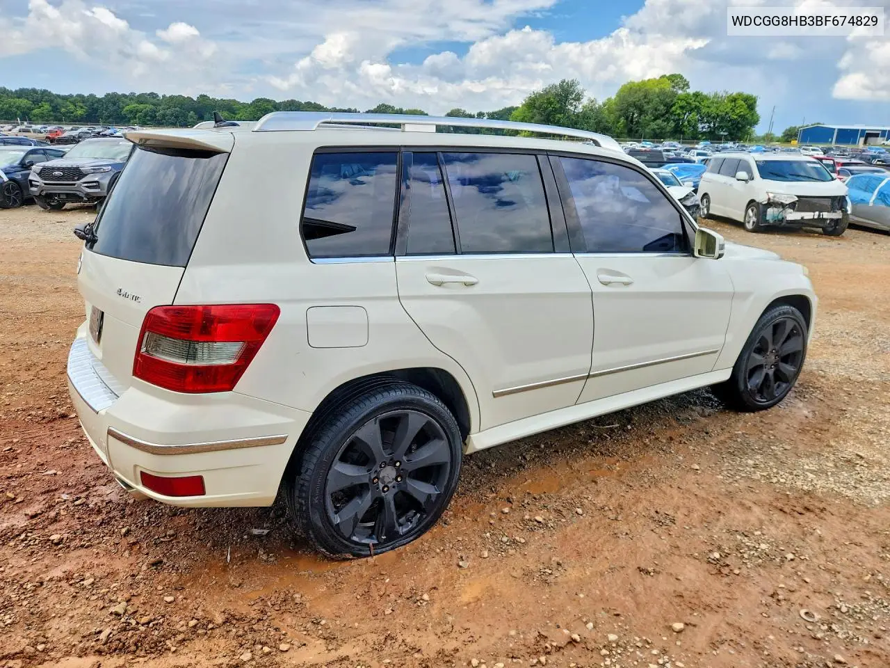 2011 Mercedes-Benz Glk 350 4Matic VIN: WDCGG8HB3BF674829 Lot: 60687636