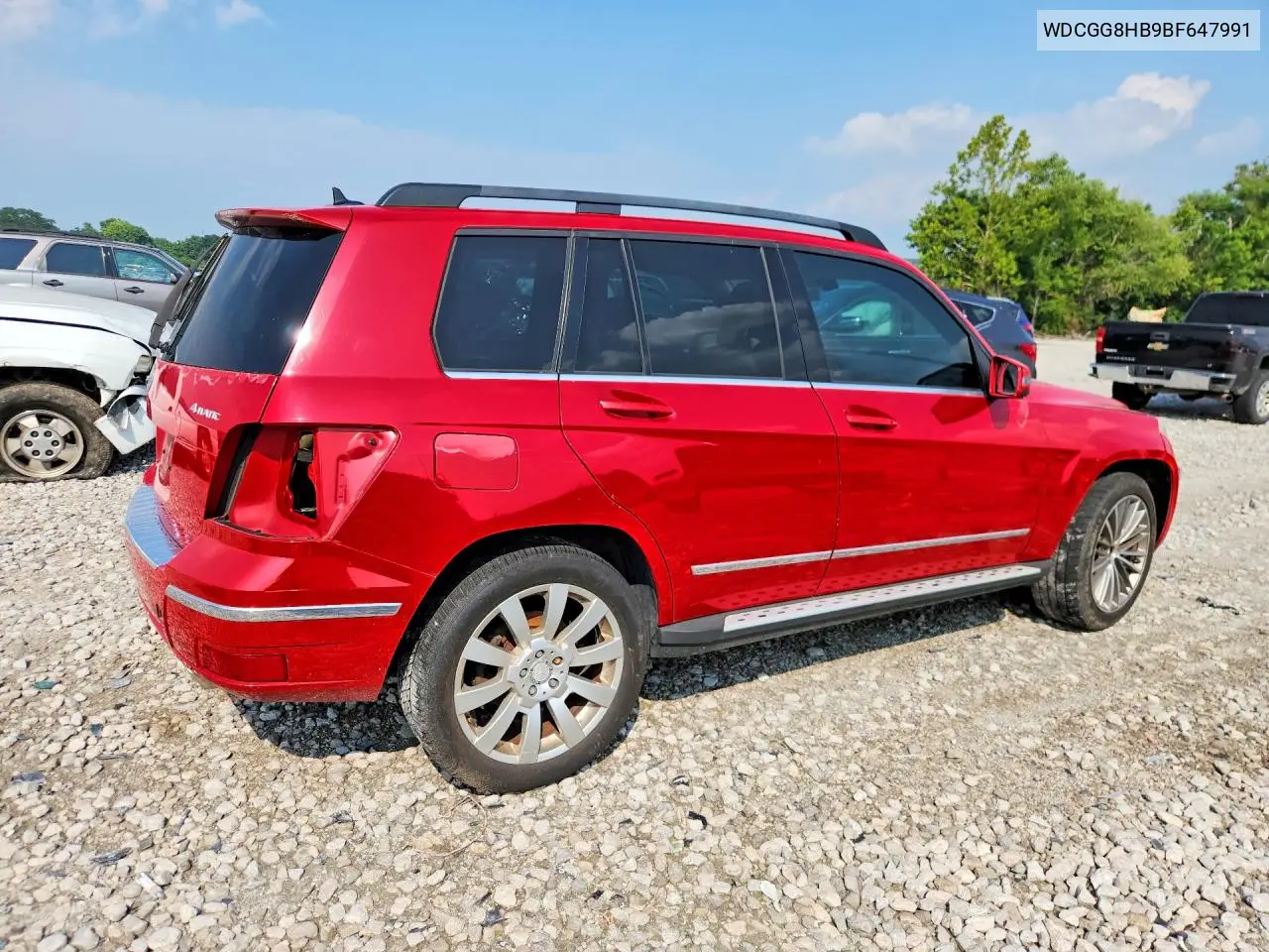 2011 Mercedes-Benz Glk 350 4Matic VIN: WDCGG8HB9BF647991 Lot: 61695936