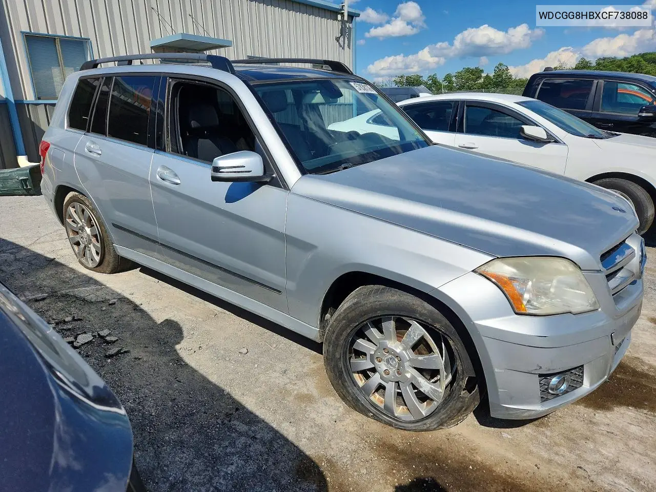 2012 Mercedes-Benz Glk 350 4Matic VIN: WDCGG8HBXCF738088 Lot: 57838136