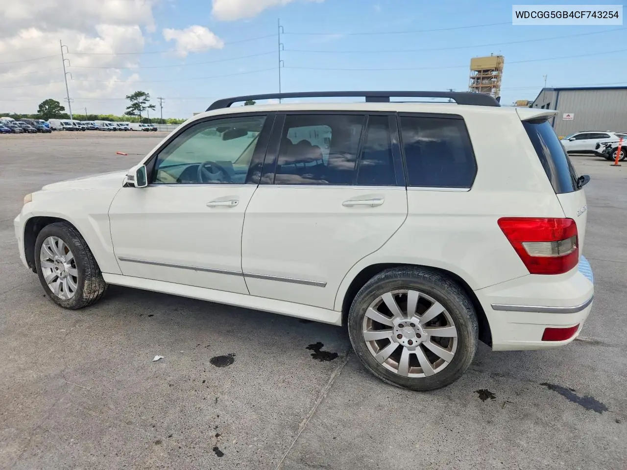 2012 Mercedes-Benz Glk 350 VIN: WDCGG5GB4CF743254 Lot: 58606856