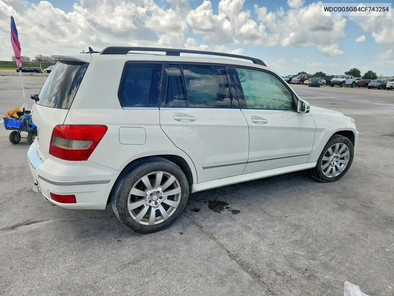 2012 Mercedes-Benz Glk 350 VIN: WDCGG5GB4CF743254 Lot: 58606856