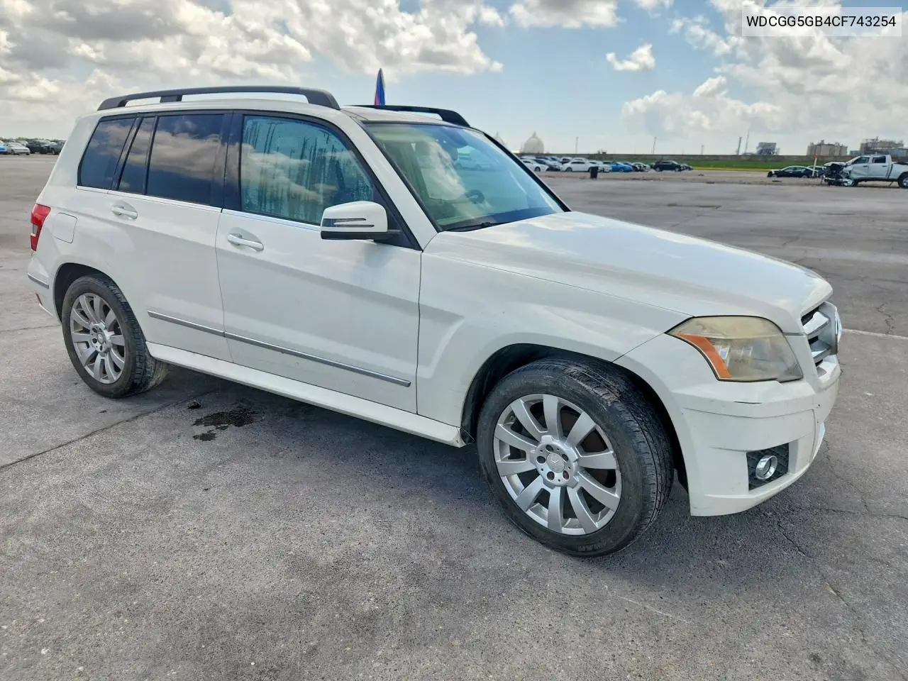 2012 Mercedes-Benz Glk 350 VIN: WDCGG5GB4CF743254 Lot: 58606856