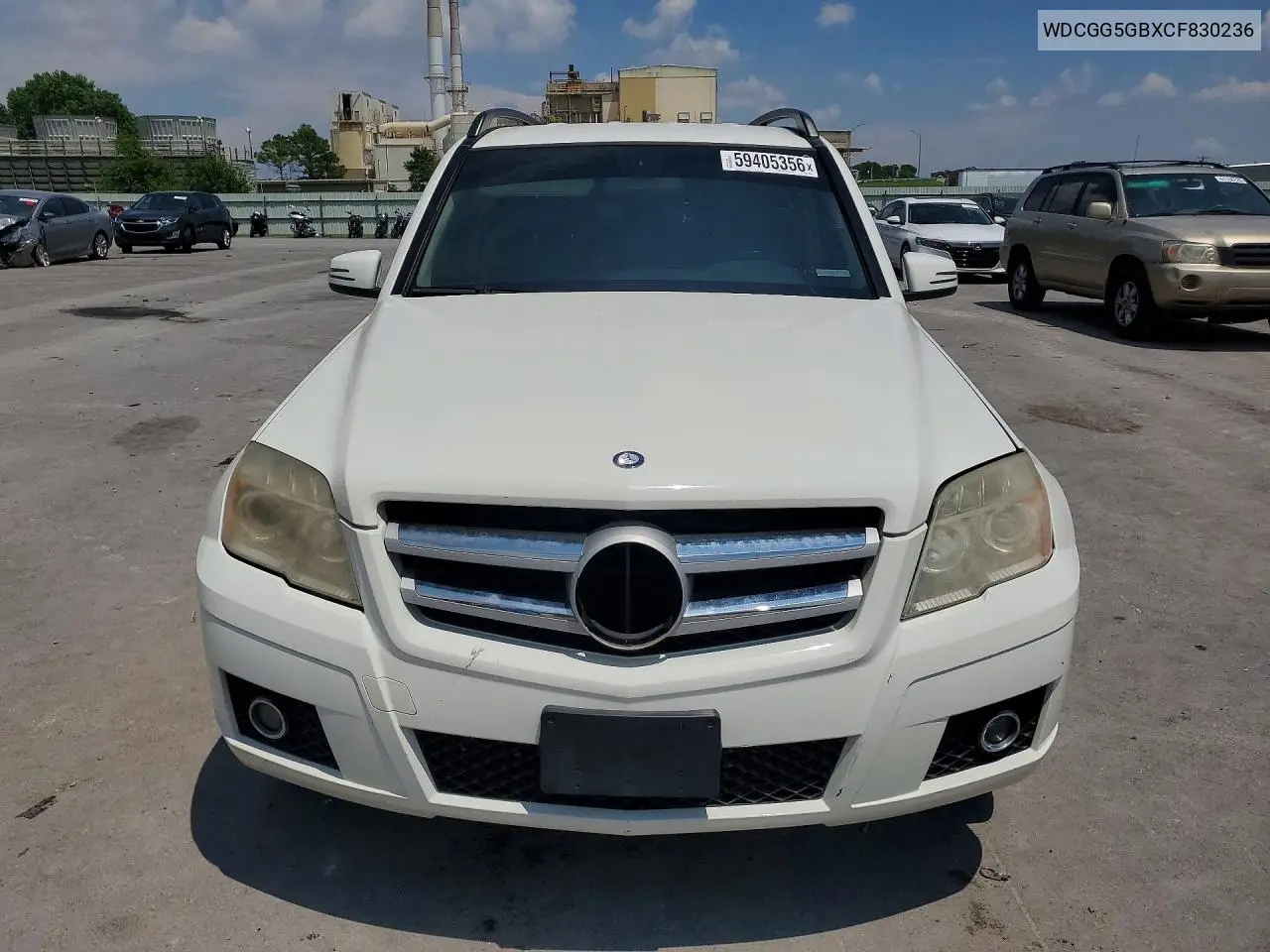 2012 Mercedes-Benz Glk 350 VIN: WDCGG5GBXCF830236 Lot: 59405356