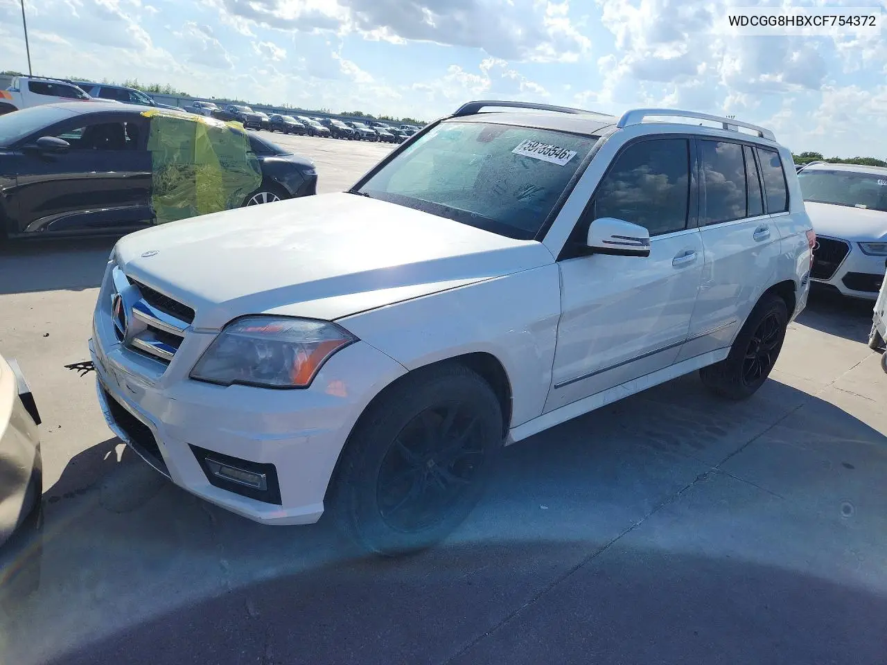 2012 Mercedes-Benz Glk 350 4Matic VIN: WDCGG8HBXCF754372 Lot: 59735546
