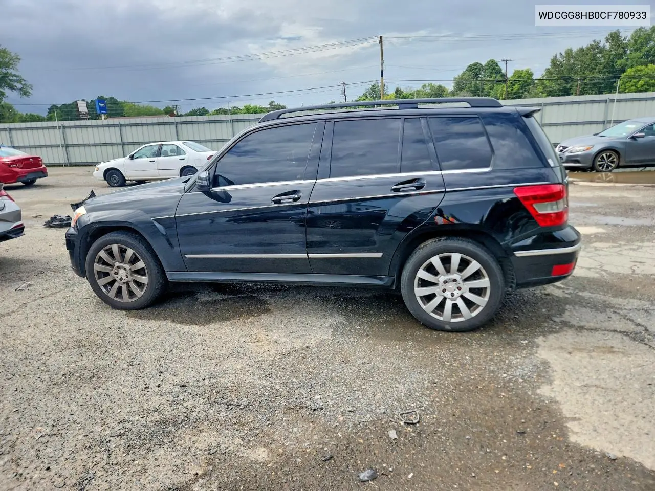 2012 Mercedes-Benz Glk 350 4Matic VIN: WDCGG8HB0CF780933 Lot: 59972226