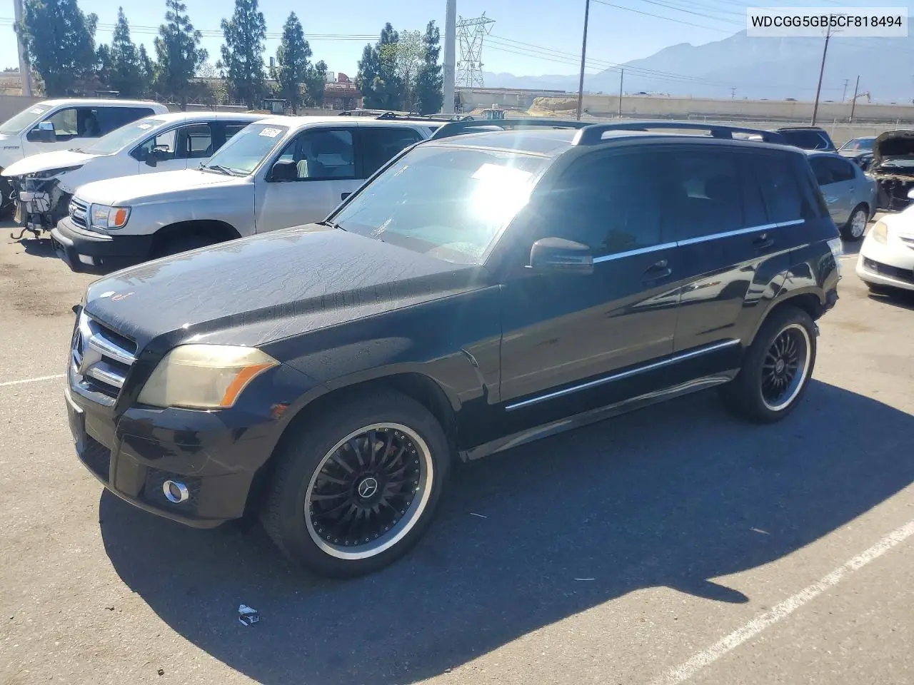 2012 Mercedes-Benz Glk 350 VIN: WDCGG5GB5CF818494 Lot: 85458125