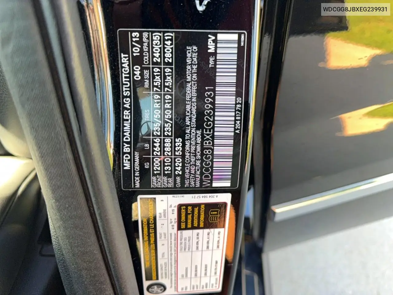 2014 Mercedes-Benz Glk 350 4Matic VIN: WDCGG8JBXEG239931 Lot: 60576966