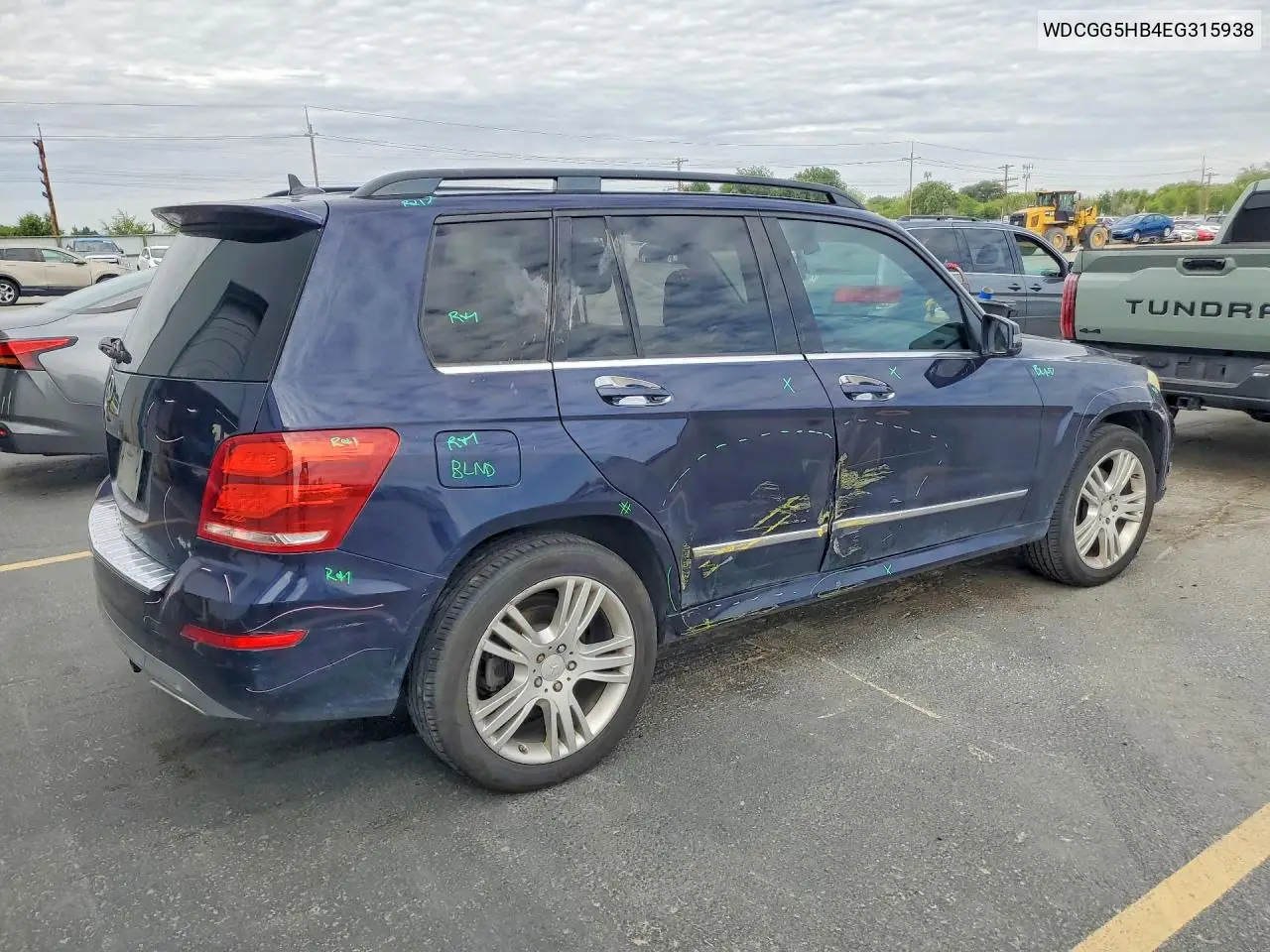 2014 Mercedes-Benz Glk 350 VIN: WDCGG5HB4EG315938 Lot: 85625215