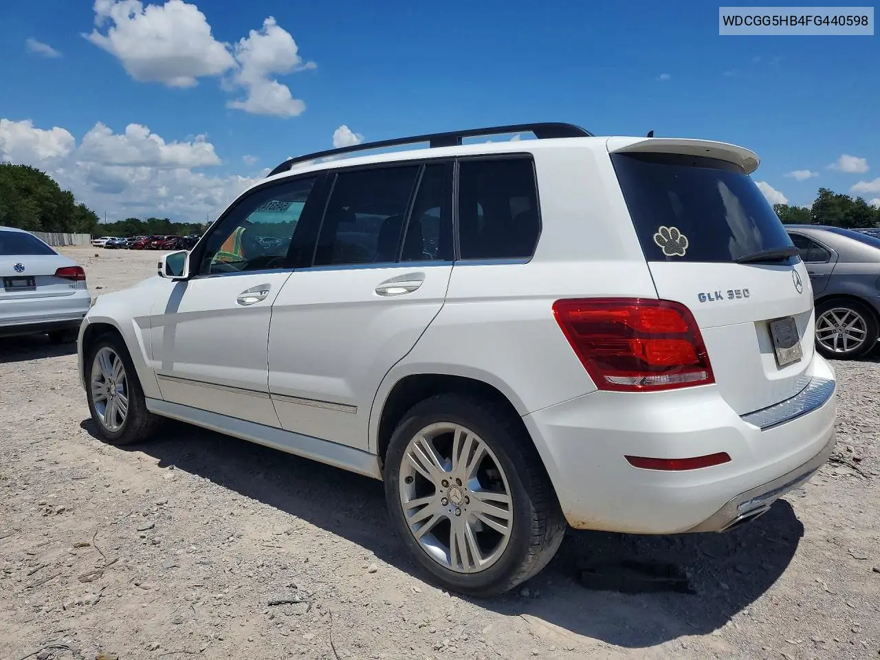 2015 Mercedes-Benz Glk 350 VIN: WDCGG5HB4FG440598 Lot: 54531476