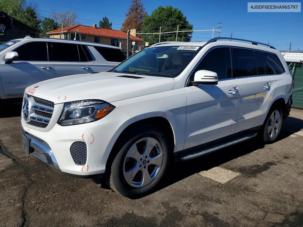 2017 Mercedes-Benz Gls 450 4Matic VIN: 4JGDF6EE3HA965797 Lot: 57003366